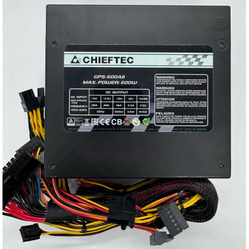 Блок питания CHIEFTEC Smart 600W (GPS-600A8) (Восстановлено продавцом, 876155) купить в Украине: Киев, Днепр, Харьков, Одесса  | Проверка совместимости, низкая цена, отзывы, характеристики от TELEMART фото