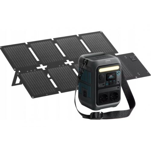 Зарядна станція Anker SOLIX C300X 300W 288Wh + Solar Panel PS60 60W (B1723311) купити в Україні: Київ, Львів, Хмельницький, Тернопіль, Івано-Франківськ | Низька ціна, відгуки, характеристики від TELEMART фото