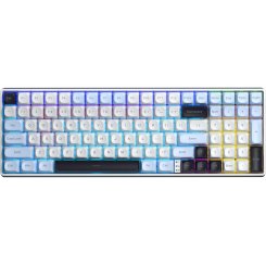 Уцінка клавіатура AULA S100 Pro KRGD Brown Switch Wireless (6948391205755) White/Black (Пошкоджено пакування, 876314)