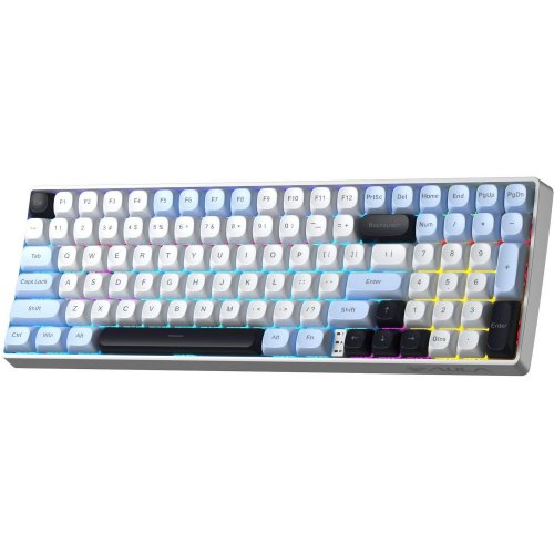 Уцінка клавіатура AULA S100 Pro KRGD Brown Switch Wireless (6948391205755) White/Black (Пошкоджено пакування, 876314) купити в Україні: Київ, Львів, Хмельницький, Тернопіль, Івано-Франківськ | Низька ціна, відгуки, характеристики від TELEMART фото