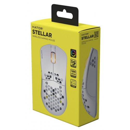 Уценка мышка HATOR Stellar Wireless (HTM651) White (Вскрытая упаковка, 876333) купить в Украине: Киев, Днепр, Харьков, Одесса  | Низкая цена, отзывы, характеристики от TELEMART фото