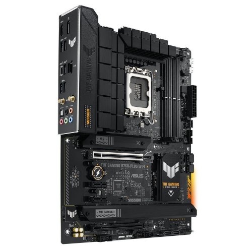 Уценка материнская плата Asus TUF GAMING B760-PLUS WIFI (s1700, Intel B760) (Вскрытая упаковка, 876350) купить в Украине: Киев, Днепр, Харьков, Одесса  | Проверка совместимости, низкая цена, отзывы, характеристики от TELEMART фото
