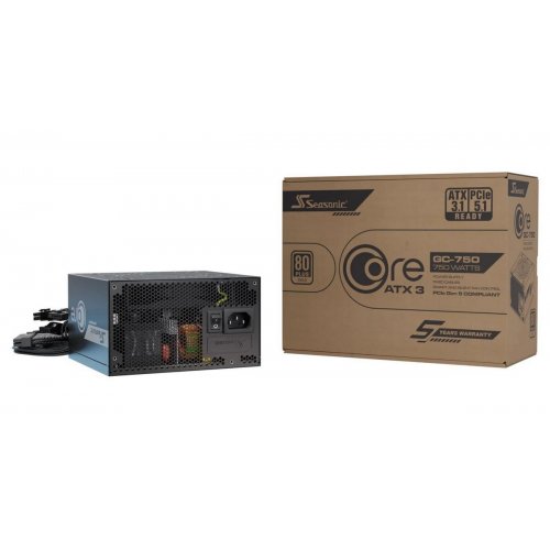 Блок питания Seasonic Core GC 750W ATX 3.1 (CORE GC-750 ATX31) купить в Украине: Киев, Днепр, Харьков, Одесса  | Проверка совместимости, низкая цена, отзывы, характеристики от TELEMART фото