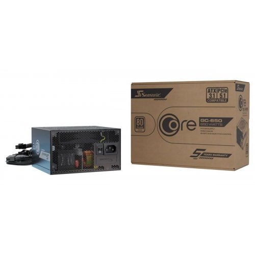 Блок питания Seasonic Core GC 650W ATX 3.1 (CORE GC-650 ATX31) купить в Украине: Киев, Днепр, Харьков, Одесса  | Проверка совместимости, низкая цена, отзывы, характеристики от TELEMART фото