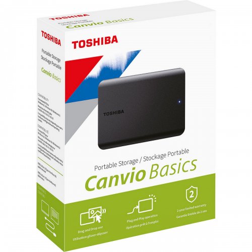 Внешний HDD Toshiba Canvio Basics Exclusive 2TB (HDTB520MK3AA) Black купить в Украине: Киев, Днепр, Харьков, Одесса  | Низкая цена, отзывы, характеристики от TELEMART фото