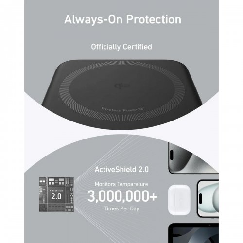 Powerbank Anker MagGo 10000mAh Qi2 15W + USB-C 27W (A1654G11) Black купити в Україні: Київ, Львів, Хмельницький, Тернопіль, Івано-Франківськ | Низька ціна, відгуки, характеристики від TELEMART фото
