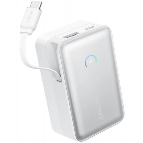 Powerbank Anker Nano 10000mAh 45W (A1638H21) White купити в Україні: Київ, Львів, Хмельницький, Тернопіль, Івано-Франківськ | Низька ціна, відгуки, характеристики від TELEMART фото