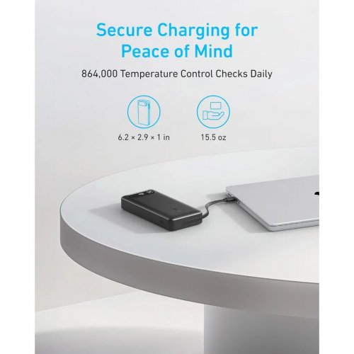 Powerbank Anker PowerCore 20000mAh 87W (A1383H11) Black купити в Україні: Київ, Львів, Хмельницький, Тернопіль, Івано-Франківськ | Низька ціна, відгуки, характеристики від TELEMART фото
