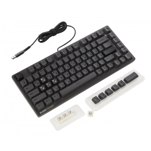 Клавиатура A4Tech Bloody MS76 RGB Magnetic Switch Iron Grey купить в Украине: Киев, Днепр, Харьков, Одесса  | Низкая цена, отзывы, характеристики от TELEMART фото