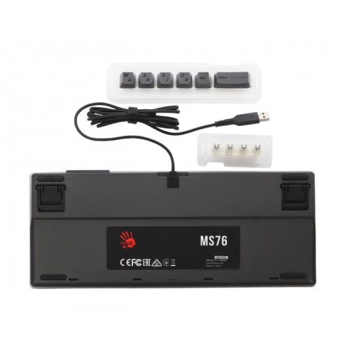 Клавиатура A4Tech Bloody MS76 RGB Magnetic Switch Iron Grey купить в Украине: Киев, Днепр, Харьков, Одесса  | Низкая цена, отзывы, характеристики от TELEMART фото
