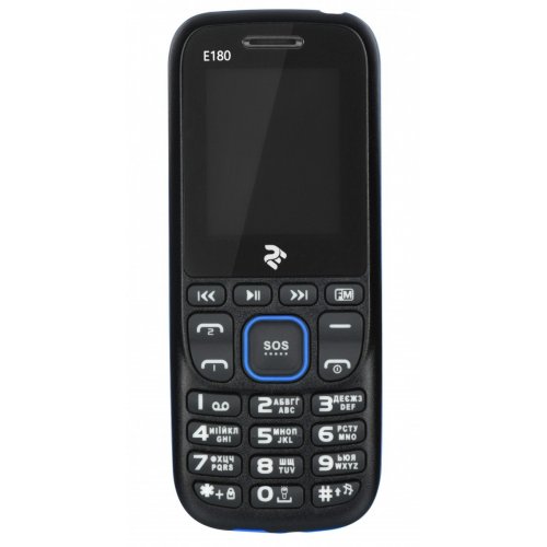 Купить Мобильный телефон 2E E180 DualSim (708744071163) Black/Blue - цена в Харькове, Киеве, Днепре, Одессе
в интернет-магазине Telemart фото