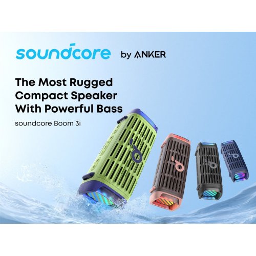 Портативная акустика Anker SoundСore Boom 3i (D5100080) Brown купить в Украине: Киев, Днепр, Харьков, Одесса  | Низкая цена, отзывы, характеристики от TELEMART фото
