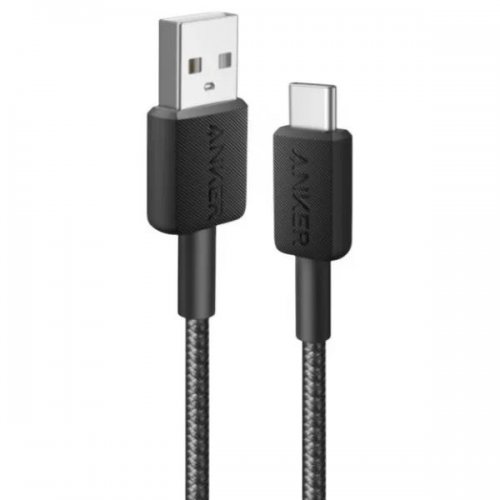 Кабель Anker 322 USB to USB Type-C 0.9m (A81H5G11) Black купить в Украине: Киев, Днепр, Харьков, Одесса  | Низкая цена, отзывы, характеристики от TELEMART фото