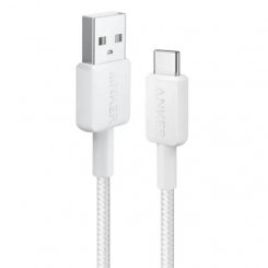 Кабель Anker 322 USB to USB Type-C 0.9m (A81H5H21/A81H5G21) White