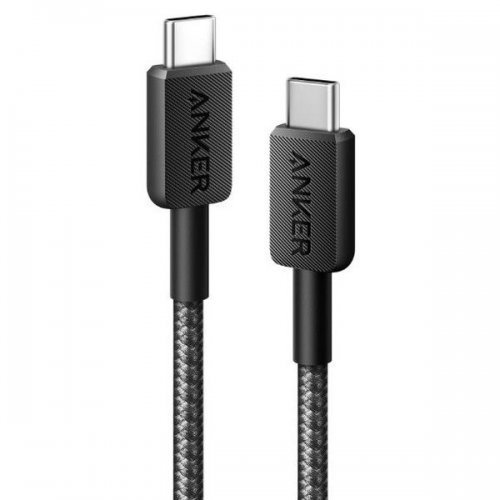 Кабель Anker 322 USB Type-C to USB Type-C 0.9m (A81F5G11) Black купить в Украине: Киев, Днепр, Харьков, Одесса  | Низкая цена, отзывы, характеристики от TELEMART фото