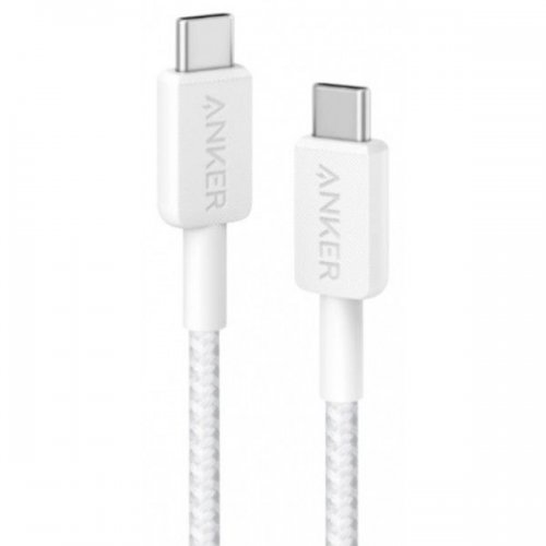 Кабель Anker 322 USB Type-C to USB Type-C 0.9m (A81F5H21/A81F5G21) White купить в Украине: Киев, Днепр, Харьков, Одесса  | Низкая цена, отзывы, характеристики от TELEMART фото