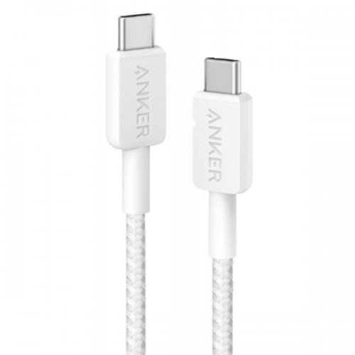Кабель Anker 322 USB Type-C to USB Type-C 1.8m (A81F6H21/A81F6G21) White купить в Украине: Киев, Днепр, Харьков, Одесса  | Низкая цена, отзывы, характеристики от TELEMART фото