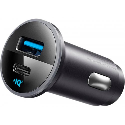 Автомобільний зарядний пристрій Anker PowerDrive 323 USB 22.5W + USB Type-C 30W (A2735G11) Black купити в Україні: Київ, Львів, Хмельницький, Тернопіль, Івано-Франківськ | Низька ціна, відгуки, характеристики від TELEMART фото