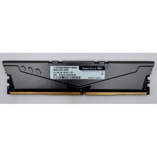 Озу Team DDR4 8GB 2666MHz Vulcan Z Grey (TLZGD48G2666HC18HBK) (Восстановлено продавцом, 876577) купить в Украине: Киев, Днепр, Харьков, Одесса  | Проверка совместимости, низкая цена, отзывы, характеристики от TELEMART фото