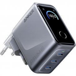 Мережевий зарядний пристрій Anker GaNPrime Charger 3 x USB Type-C 160W (A2687341) Silver