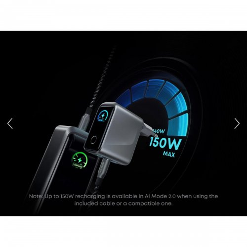 Мережевий зарядний пристрій Anker GaNPrime Charger 3 x USB Type-C 160W (A2687341) Silver купити в Україні: Київ, Львів, Хмельницький, Тернопіль, Івано-Франківськ | Низька ціна, відгуки, характеристики від TELEMART фото