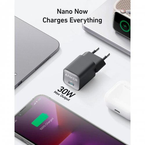 Мережевий зарядний пристрій Anker PowerPort 511 Nano III USB Type-C 30W (A2147G21) White купити в Україні: Київ, Львів, Хмельницький, Тернопіль, Івано-Франківськ | Низька ціна, відгуки, характеристики від TELEMART фото