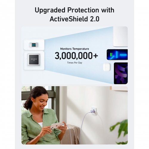 Мережевий зарядний пристрій Anker PowerPort 511 Nano III USB Type-C 30W (A2147G21) White купити в Україні: Київ, Львів, Хмельницький, Тернопіль, Івано-Франківськ | Низька ціна, відгуки, характеристики від TELEMART фото