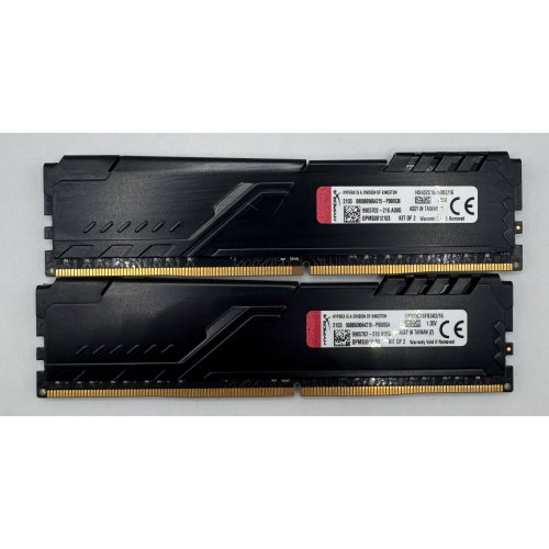 Озу HyperX DDR4 16GB (2x8GB) 3200Mhz Fury Black (HX432C16FB3K2/16) (Восстановлено продавцом, 876636) купить в Украине: Киев, Днепр, Харьков, Одесса  | Проверка совместимости, низкая цена, отзывы, характеристики от TELEMART фото