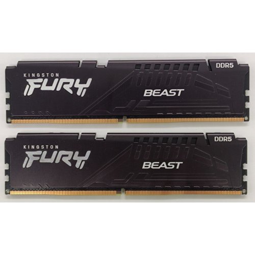 Озу Kingston DDR5 32GB (2x16GB) 5200Mhz FURY Beast Black (KF552C40BBK2-32) (Восстановлено продавцом, 876664) купить в Украине: Киев, Днепр, Харьков, Одесса  | Проверка совместимости, низкая цена, отзывы, характеристики от TELEMART фото