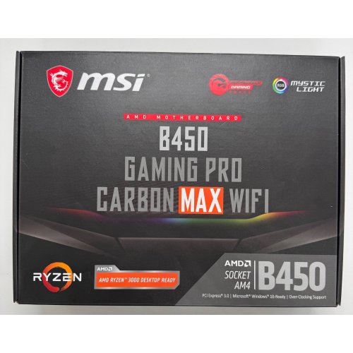Материнская плата MSI B450 GAMING PRO CARBON MAX WIFI (sAM4, AMD B450) (Восстановлено продавцом, 876671) купить в Украине: Киев, Днепр, Харьков, Одесса  | Проверка совместимости, низкая цена, отзывы, характеристики от TELEMART фото