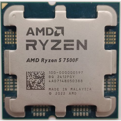 Процесор AMD Ryzen 5 7500F 3.7(5.0)GHz 32MB sAM5 Tray (100-000000597) (Відновлено продавцем, 876678) купити в Україні: Київ, Львів, Хмельницький, Тернопіль, Івано-Франківськ | Перевірка сумісності, низька ціна, відгуки, характеристики від TELEMART фото