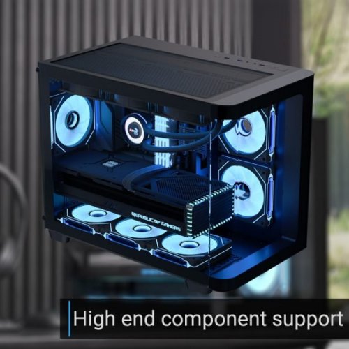 Корпус Aerocool P300C-G-V1 Tempered Glass без БП (ACCS-PN02033.11) Black (Восстановлено продавцом, 876686) купить в Украине: Киев, Днепр, Харьков, Одесса  | Проверка совместимости, низкая цена, отзывы, характеристики от TELEMART фото