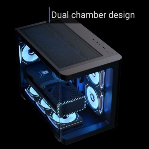 Корпус Aerocool P300C-G-V1 Tempered Glass без БП (ACCS-PN02033.11) Black (Восстановлено продавцом, 876686) купить в Украине: Киев, Днепр, Харьков, Одесса  | Проверка совместимости, низкая цена, отзывы, характеристики от TELEMART фото