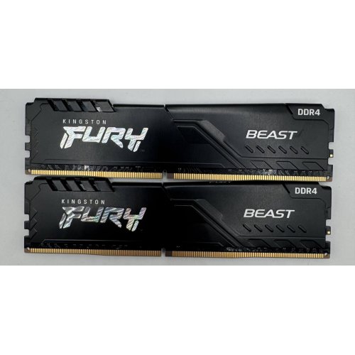 Озу Kingston DDR4 16GB (2x8GB) 3200Mhz FURY Beast Black (KF432C16BBK2/16) (Восстановлено продавцом, 876784) купить в Украине: Киев, Днепр, Харьков, Одесса  | Проверка совместимости, низкая цена, отзывы, характеристики от TELEMART фото