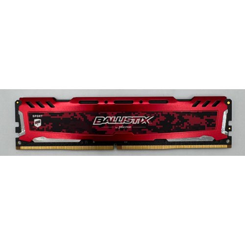 Озу Crucial DDR4 8GB 3200Mhz Ballistix Sport LT Red (BLS8G4D32AESEK) (Восстановлено продавцом, 876797) купить в Украине: Киев, Днепр, Харьков, Одесса  | Проверка совместимости, низкая цена, отзывы, характеристики от TELEMART фото
