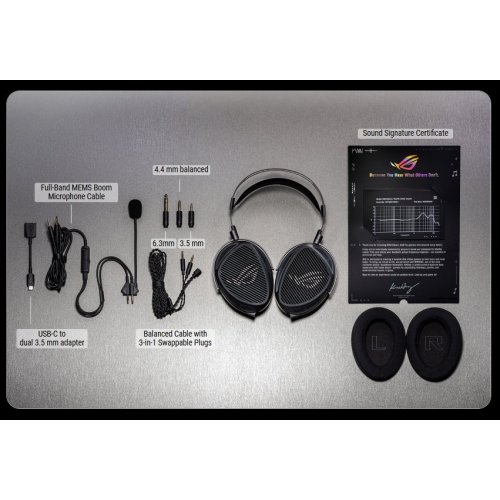 Уцінка навушники Asus ROG Kithara (90YH0470-BHUA00) Black (Розкрита упаковка, 876819) купити в Україні: Київ, Львів, Хмельницький, Тернопіль, Івано-Франківськ | Низька ціна, відгуки, характеристики від TELEMART фото
