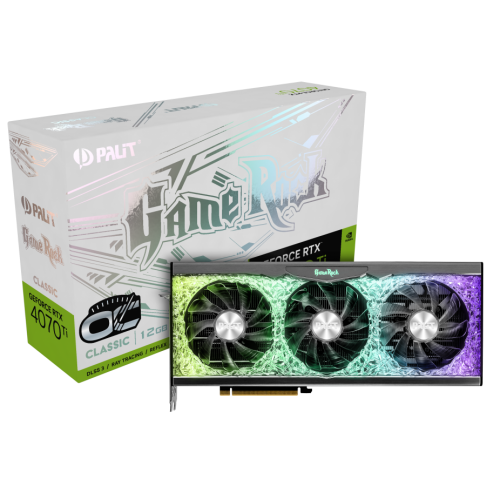 Відеокарта Palit GeForce RTX 4070 Ti GameRock Classic OC 12288MB (NED407TH19K9-1046G) (Відновлено продавцем, 876820) купити в Україні: Київ, Львів, Хмельницький, Тернопіль, Івано-Франківськ | Перевірка сумісності, низька ціна, відгуки, характеристики від TELEMART фото