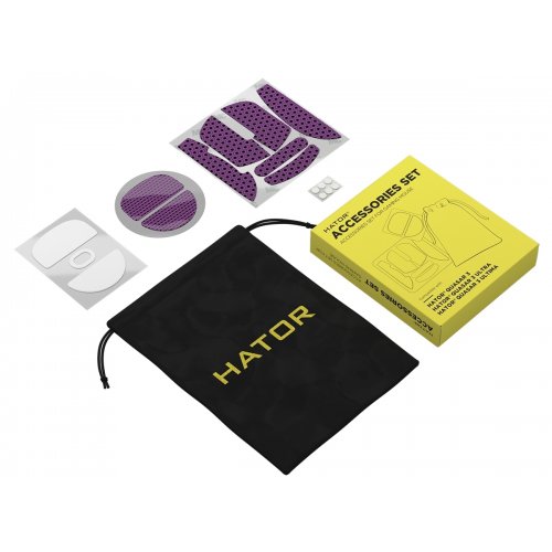 Набір аксесуарів для мишки HATOR Accessories Set for Quasar 3 Series (ACC070) Black/Violet купити в Україні: Київ, Львів, Хмельницький, Тернопіль, Івано-Франківськ | Низька ціна, відгуки, характеристики від TELEMART фото