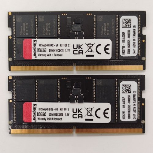 Озу Kingston SODIMM DDR5 64GB (2x32GB) 5600Mhz FURY Impact Black (KF556S40IBK2-64) (Восстановлено продавцом, 876868) купить в Украине: Киев, Днепр, Харьков, Одесса  | Проверка совместимости, низкая цена, отзывы, характеристики от TELEMART фото
