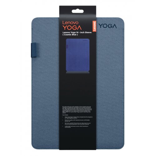 Чохол Lenovo 14" Yoga Sleeve (GX41N42944) Cosmic Blue купити в Україні: Київ, Львів, Хмельницький, Тернопіль, Івано-Франківськ | Низька ціна, відгуки, характеристики від TELEMART фото