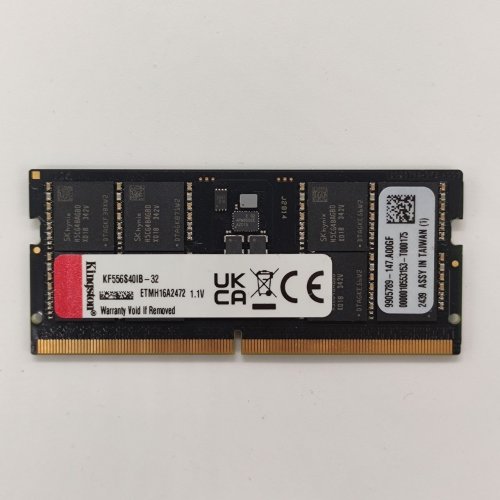 Озу Kingston SODIMM DDR5 32GB 5600Mhz FURY Impact Black (KF556S40IB-32) (Восстановлено продавцом, 876878) купить в Украине: Киев, Днепр, Харьков, Одесса  | Проверка совместимости, низкая цена, отзывы, характеристики от TELEMART фото