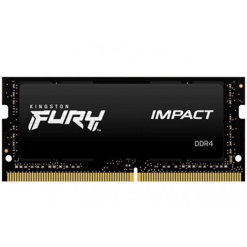 Озу Kingston SODIMM DDR4 32GB 3200Mhz FURY Impact Black (KF432S20IB/32) (Восстановлено продавцом, 876883) купить в Украине: Киев, Днепр, Харьков, Одесса  | Проверка совместимости, низкая цена, отзывы, характеристики от TELEMART фото