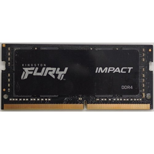 Озу Kingston SODIMM DDR4 32GB 3200Mhz FURY Impact Black (KF432S20IB/32) (Восстановлено продавцом, 876883) купить в Украине: Киев, Днепр, Харьков, Одесса  | Проверка совместимости, низкая цена, отзывы, характеристики от TELEMART фото