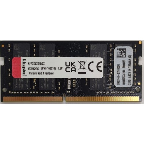 Озу Kingston SODIMM DDR4 32GB 3200Mhz FURY Impact Black (KF432S20IB/32) (Восстановлено продавцом, 876883) купить в Украине: Киев, Днепр, Харьков, Одесса  | Проверка совместимости, низкая цена, отзывы, характеристики от TELEMART фото