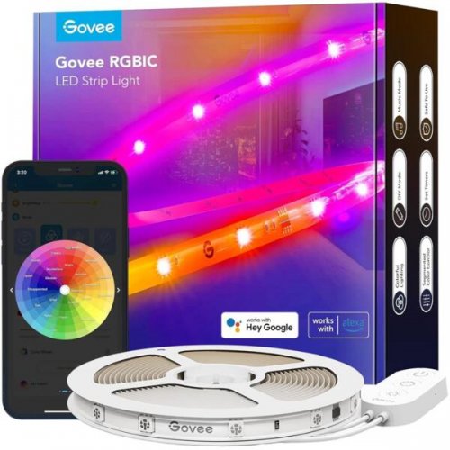 Умная светодиодная лента Govee H612A Strip Light S With Protective Coating 5m (H612ACD1) купить в Украине: Киев, Днепр, Харьков, Одесса  | Низкая цена, отзывы, характеристики от TELEMART фото