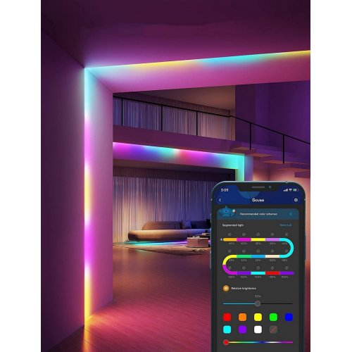 Умная светодиодная лента Govee H612C Strip Light S With Protective Coating 10m (H612CCD1) купить в Украине: Киев, Днепр, Харьков, Одесса  | Низкая цена, отзывы, характеристики от TELEMART фото