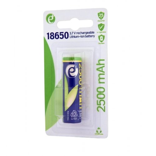 Аккумуляторная батарейка EnerGenie Li-Ion 18650 2500mAh (EG-BA-18650-10C/2500) купить в Украине: Киев, Днепр, Харьков, Одесса  | Низкая цена, отзывы, характеристики от TELEMART фото