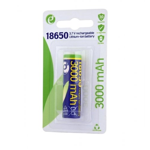 Аккумуляторная батарейка EnerGenie Li-Ion 18650 3000mAh (EG-BA-18650-10C/3000) купить в Украине: Киев, Днепр, Харьков, Одесса  | Низкая цена, отзывы, характеристики от TELEMART фото
