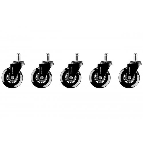 Комплект колес 2E Gaming Set of Wheels Universal 5шт (GWH-003-BK) Black купить в Украине: Киев, Днепр, Харьков, Одесса  | Низкая цена, отзывы, характеристики от TELEMART фото