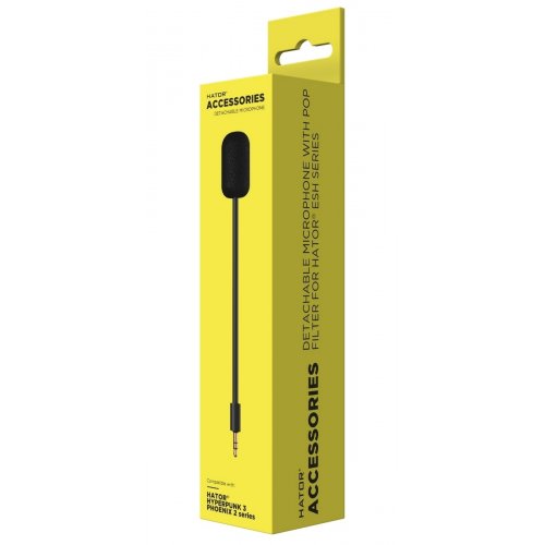 Съемный микрофон HATOR Microphone for Hyperpunk 3 / Phoenix 2 (ACC420) Black купить в Украине: Киев, Днепр, Харьков, Одесса  | Низкая цена, отзывы, характеристики от TELEMART фото